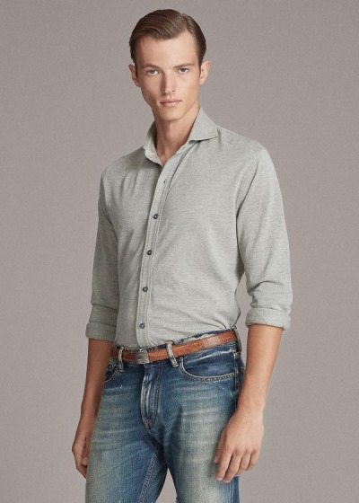 Men's Ralph Lauren Keaton Washed Piqué Shirts | 814536GQZ